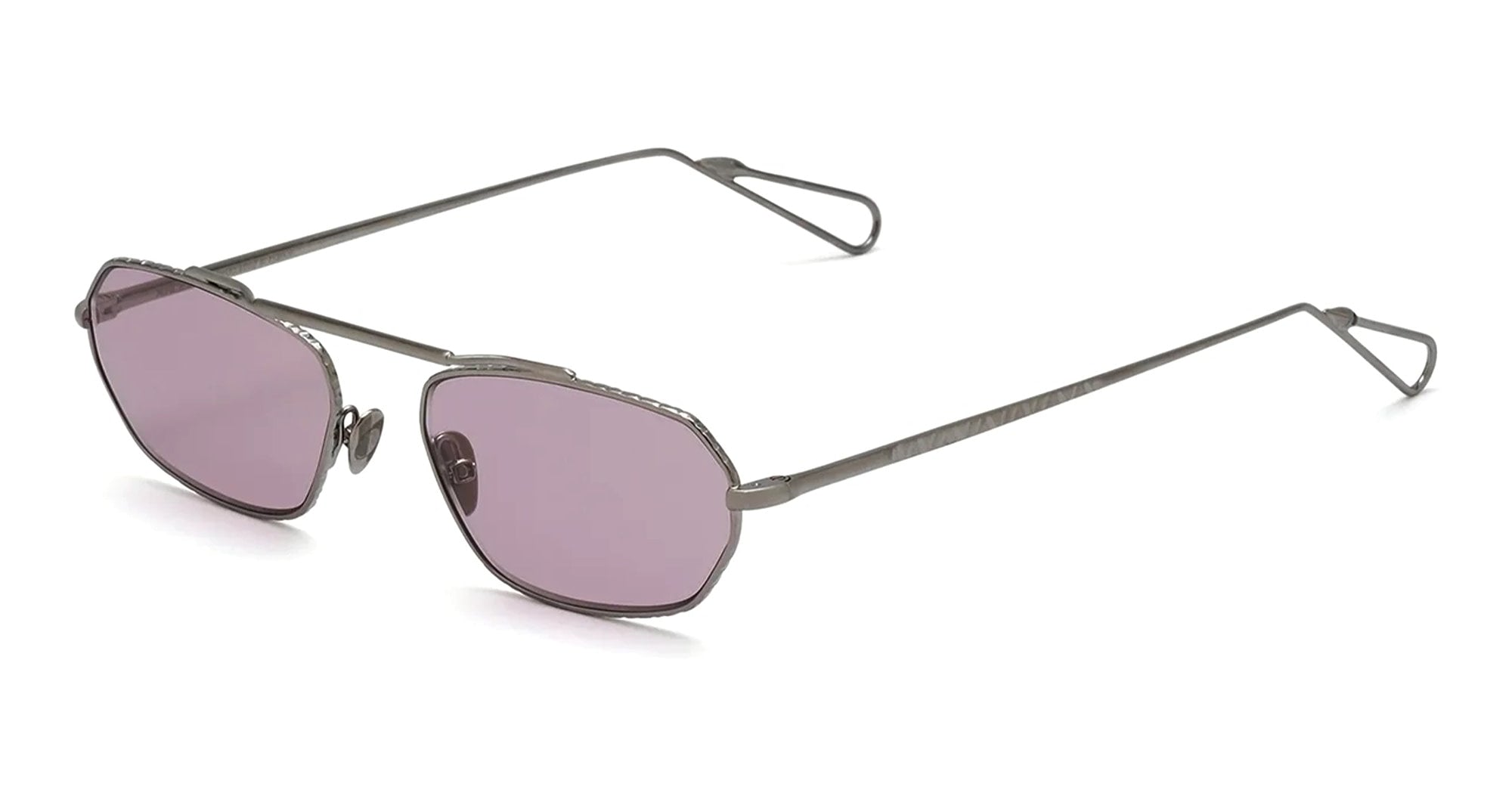 Ottica Mondello Roma - Ahlem - AHL.003888.SUN - Anjou - Ruthenium Brushed / Lilac Lens - Metal - shape Oval - grey - EYEWEAR - SUNGLASSES - Unisex,Uomo,Donna,Women,Men - lens purple - Made In France