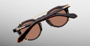 Ottica Mondello Roma - Jacques Marie Mage - JMMDYCP-40 - DEMONCEY CLIP ON - GOLD - Titanium - shape Round - Gold - EYEWEAR - SUNGLASSES - Unisex,Uomo,Donna,Women,Men - lens Brown - Made In Japan