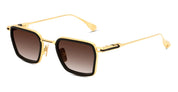 Ottica Mondello Roma - DITA - DTS483-A-01 - LINEAGE.70X - YELLOW GOLD / BLACK / BLACK IRON - titanium, acetate - shape Squared - gold, black - EYEWEAR - SUNGLASSES - Unisex,Uomo,Donna,Women,Men - lens Gradient brown - Made In Japan