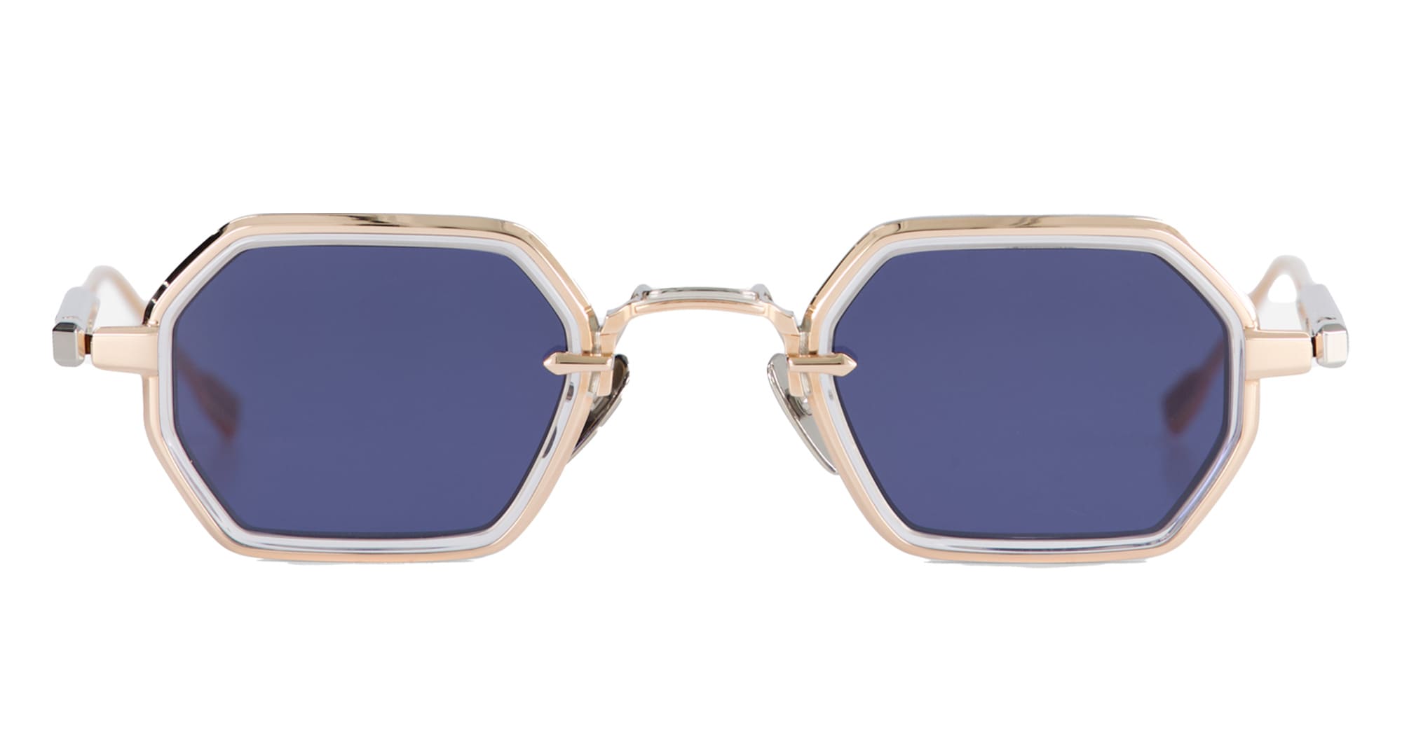 Ottica Mondello Roma - Sato - Hadar-T-RG-P-1 - Hadar-T RG/P-1 - ROSE GOLD / PLATINUM - Titanium - shape Octagonal - rose gold - EYEWEAR - SUNGLASSES - Unisex,Uomo,Donna,Women,Men - lens Blue - Made In Japan