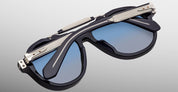 Ottica Mondello Roma - Jacques Marie Mage - JMMITR-11K - AYRTON SENNA BY JMM: 1991 - REGAL - Acetate - shape Pilot - blue - EYEWEAR - SUNGLASSES - Unisex,Uomo,Donna,Women,Men - lens Gradient blue - Made In Japan