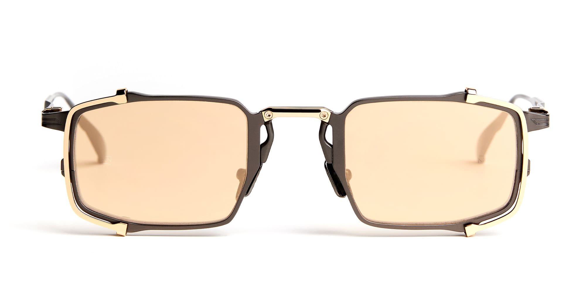  Light Gold Lens - Titanium - shape Rectangular - grey - EYEWEAR - SUNGLASSES - Uomo,Men - lens Gold - Made In Italy