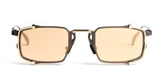 Ottica Mondello Roma - Movitra - TECTUM 02-C1 - TECTUM 02 - C1 Gunmetal / Light Gold Lens - Titanium - shape Rectangular - grey - EYEWEAR - SUNGLASSES - Uomo,Men - lens Gold - Made In Italy