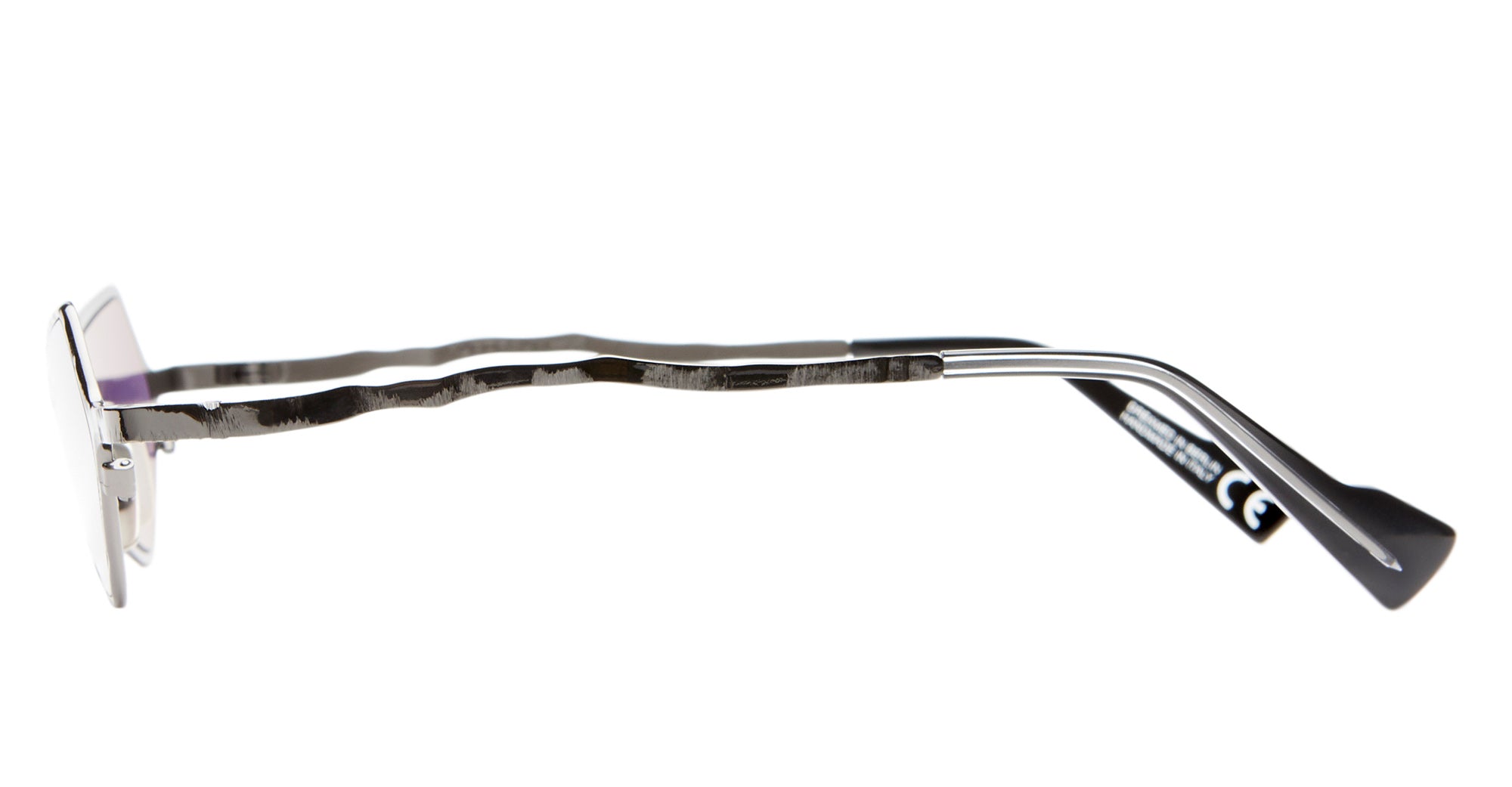 Ottica Mondello Roma - Kuboraum - KRSZ25GM000000VC - MASK Z25 - GUNMETAL - metal, acetate - shape Geometrical - dark grey - EYEWEAR - SUNGLASSES - Unisex,Uomo,Donna,Women,Men - lens violet - Made In Italy