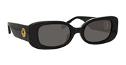 Ottica Mondello Roma - LINDA FARROW - LFL1117C1SUN - LOLA - BLACK / YELLOW GOLD - Acetate - shape Rectangular - Black - EYEWEAR - SUNGLASSES - Donna,Women - lens Grey - Made In Italy