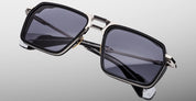 Ottica Mondello Roma - Jacques Marie Mage - JMMGTR-17G - GT-R - ARMOUR - titanium, acetate - shape Navigator - silver, black - EYEWEAR - SUNGLASSES - Uomo,Men - lens Grey - Made In Japan