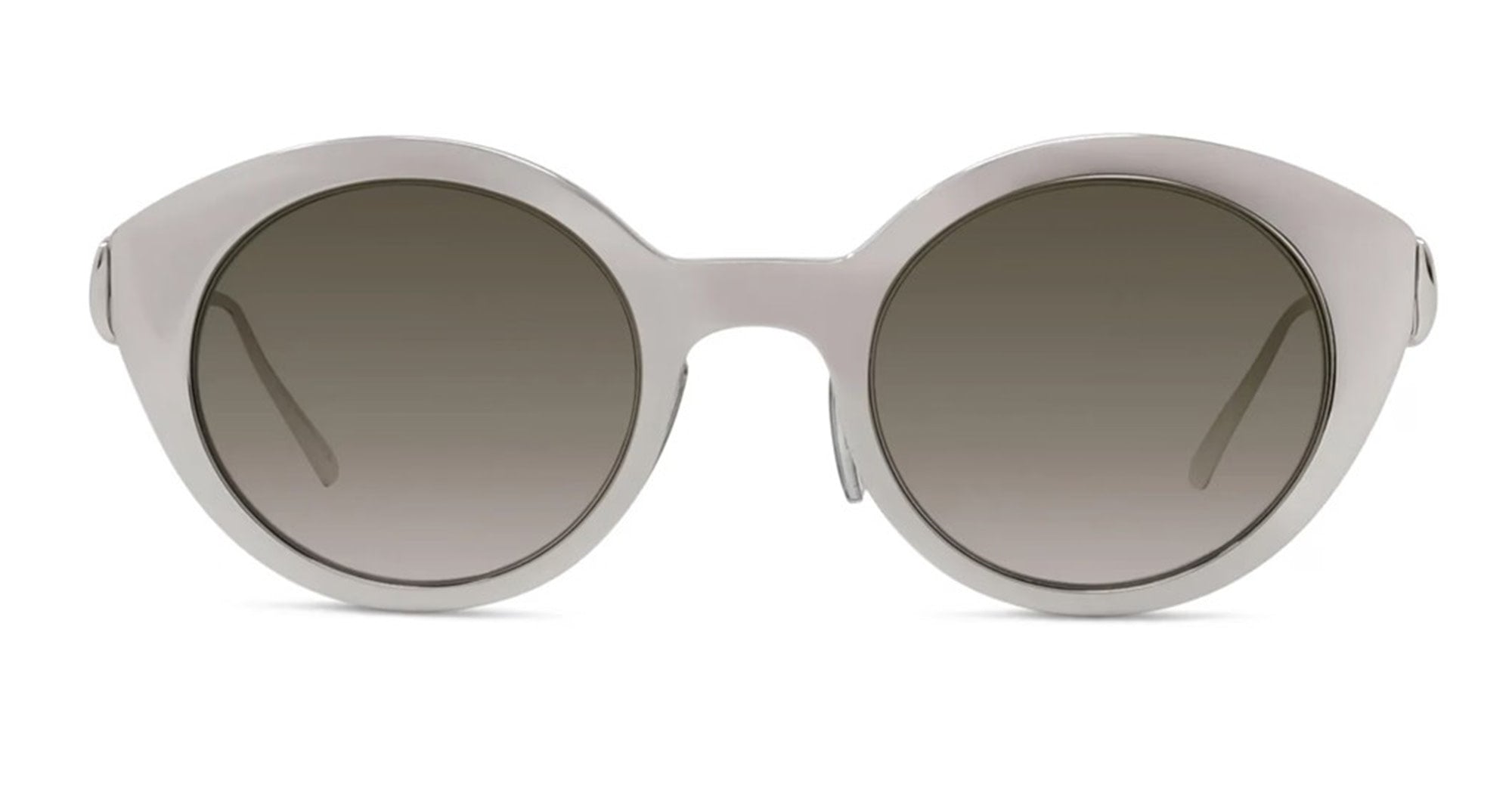 Ottica Mondello Roma - Loewe - LW40205U4816F - COIL SILVER METAL PANTO SUNGLASSES - Metal - shape Round - Silver - EYEWEAR - SUNGLASSES - Donna,Women - lens Gradient brown - Made In Italy