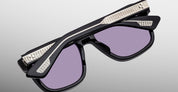 Ottica Mondello Roma - Jacques Marie Mage - JMMYV-K28 - YVES EPOXY II - FUMÉE - Acetate - shape Squared - Black - EYEWEAR - SUNGLASSES - Unisex,Uomo,Donna,Women,Men - lens Grey - Made In Japan