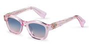 Ottica Mondello Roma - T HENRI - AUAP - AURELIA - PAMPELONNE - Acetate - shape Squared - pink - EYEWEAR - SUNGLASSES - Unisex,Uomo,Donna,Women,Men - lens Gradient blue - Made In Japan