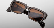 Ottica Mondello Roma - Jacques Marie Mage - JMMDK-4E - LAST FRONTIER VII - DAKOTA - TEMPEST - Acetate - shape Rectangular - grey - EYEWEAR - SUNGLASSES - Unisex,Uomo,Donna,Women,Men - lens amber - Made In Japan