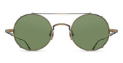 Ottica Mondello Roma - Matsuda - M3143.SG.AG.46 - M3143 - ANTIQUE GOLD / SAGE GREEN LENS - Titanium - shape Round - Gold - EYEWEAR - EYEGLASSES - Unisex,Uomo,Donna,Women,Men - lens Green - Made In Japan
