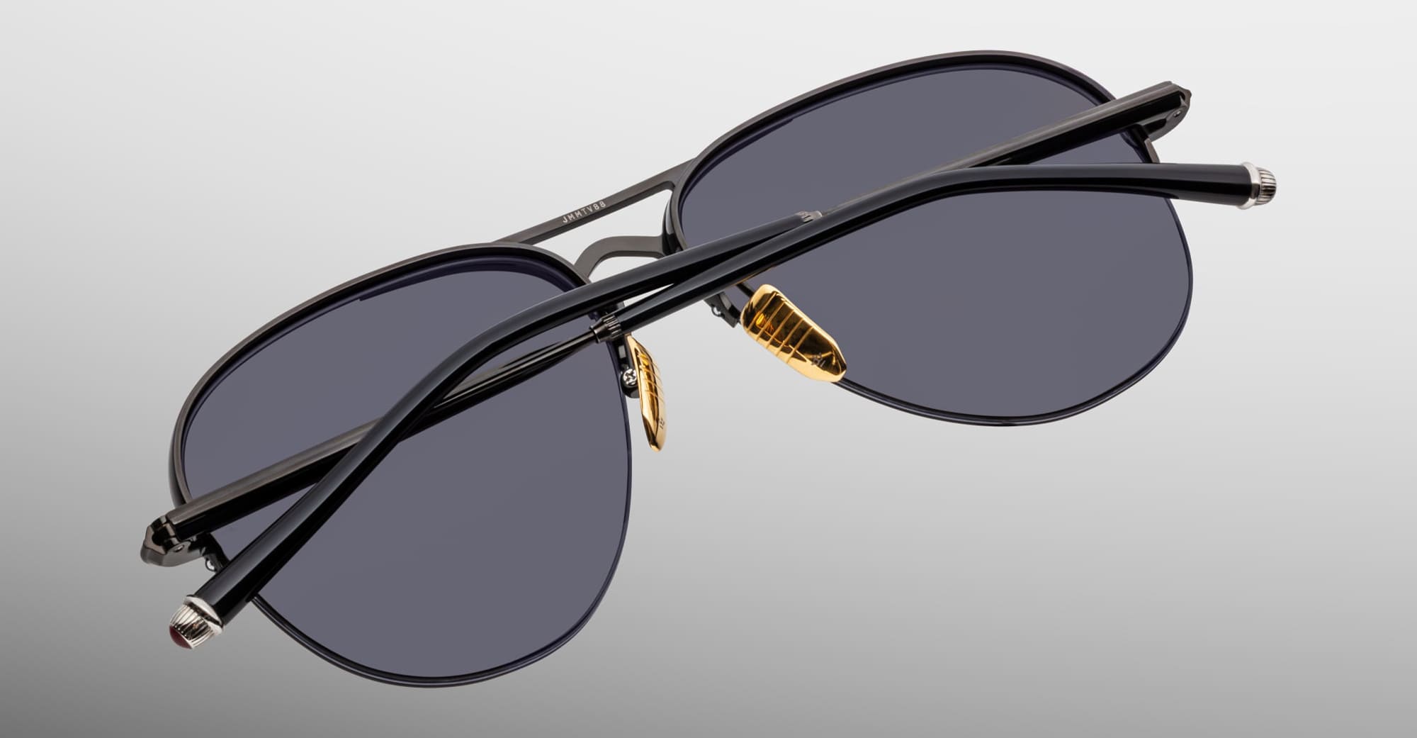 Ottica Mondello Roma - Jacques Marie Mage - JMMTV-88 - AMELIA - BLACK - Titanium - shape Aviator - Black - EYEWEAR - SUNGLASSES - Unisex,Uomo,Donna,Women,Men - lens Black - Made In Japan