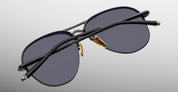 Ottica Mondello Roma - Jacques Marie Mage - JMMTV-88 - AMELIA - BLACK - Titanium - shape Aviator - Black - EYEWEAR - SUNGLASSES - Unisex,Uomo,Donna,Women,Men - lens Black - Made In Japan
