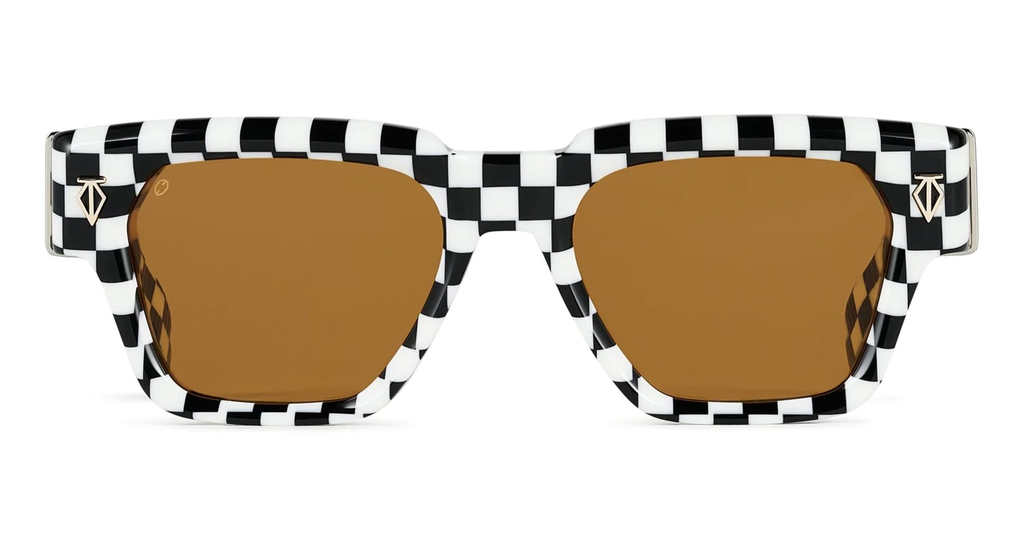 Ottica Mondello Roma - T HENRI - SIAF - SIAN - FINISHLINE - Acetate - shape Squared - black, white - EYEWEAR - SUNGLASSES - Unisex,Uomo,Donna,Women,Men - lens orange - Made In Japan