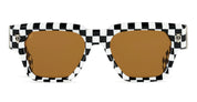 Ottica Mondello Roma - T HENRI - SIAF - SIAN - FINISHLINE - Acetate - shape Squared - black, white - EYEWEAR - SUNGLASSES - Unisex,Uomo,Donna,Women,Men - lens orange - Made In Japan