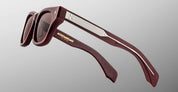 Ottica Mondello Roma - Jacques Marie Mage - JMMDE-R7 - DEALAN - BORDEAUX EMPIRE - Acetate - shape Squared - red - EYEWEAR - SUNGLASSES - Unisex,Uomo,Donna,Women,Men - lens Brown - Made In Japan