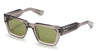 Ottica Mondello Roma - Akoni - AKS-114C-52 - COSMO - DARK GREY CRYSTAL / BLACK PALLADIUM - Acetate - shape Squared - grey, black - EYEWEAR - SUNGLASSES - Uomo,Men - lens Green - Made In Japan