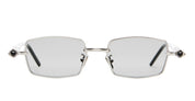 Ottica Mondello Roma - Kuboraum - KRSP73SIG000002F - MASK P73 - SILVER / GREY / BLACK - Acetate - shape  - Silver - EYEWEAR - SUNGLASSES - Uomo,Men - lens  - Made In Italy