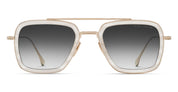Ottica Mondello Roma - DITA - 7806-V-WHT-GLD-52 - FLIGHT 006 - WHITE SWIRL / WHITE GOLD - titanium, acetate - shape Pilot - Gold, White - EYEWEAR - SUNGLASSES - Unisex,Uomo,Donna,Women,Men - lens Gradient grey - Made In Japan