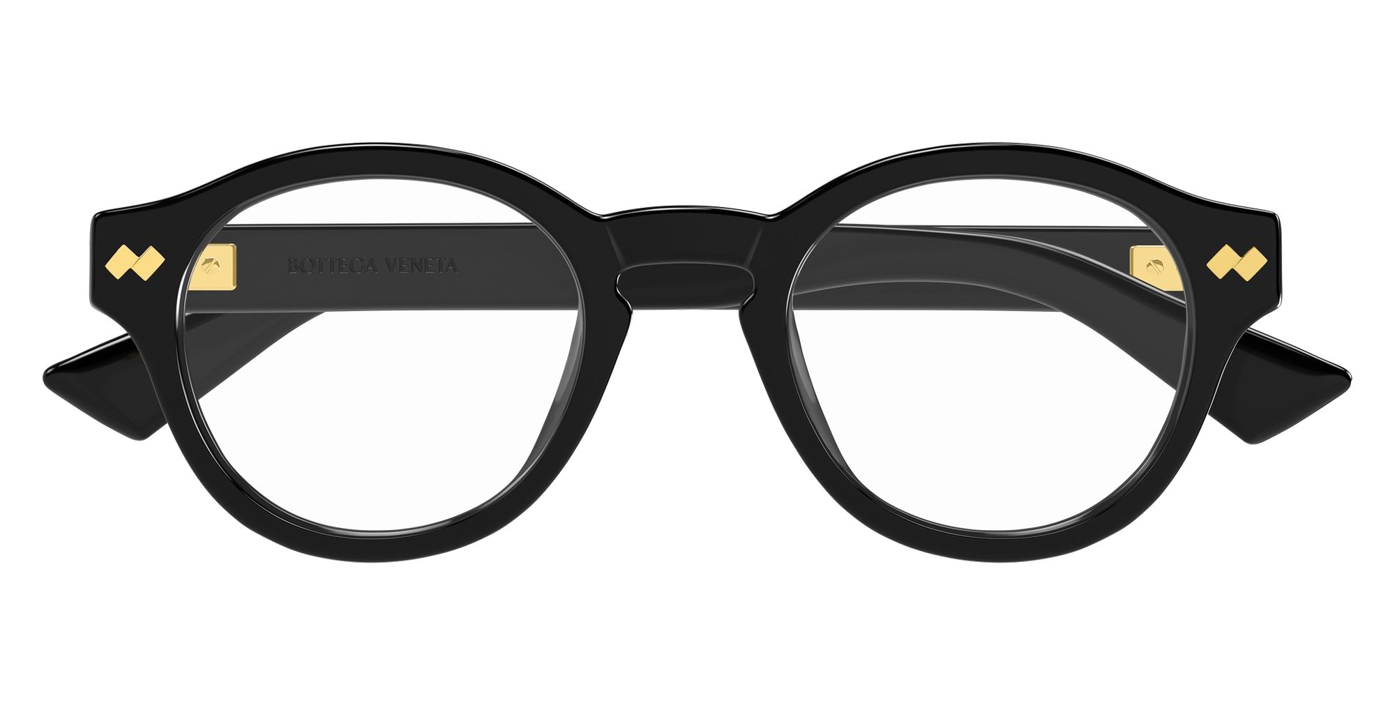 Ottica Mondello Roma - Bottega Veneta - BV1444OA-001 - BV1444OA-001 - BLACK RX - ASIAN FIT - Acetate - shape Panto - Black - EYEWEAR - EYEGLASSES - Donna,Women - lens Clear - Made In Japan