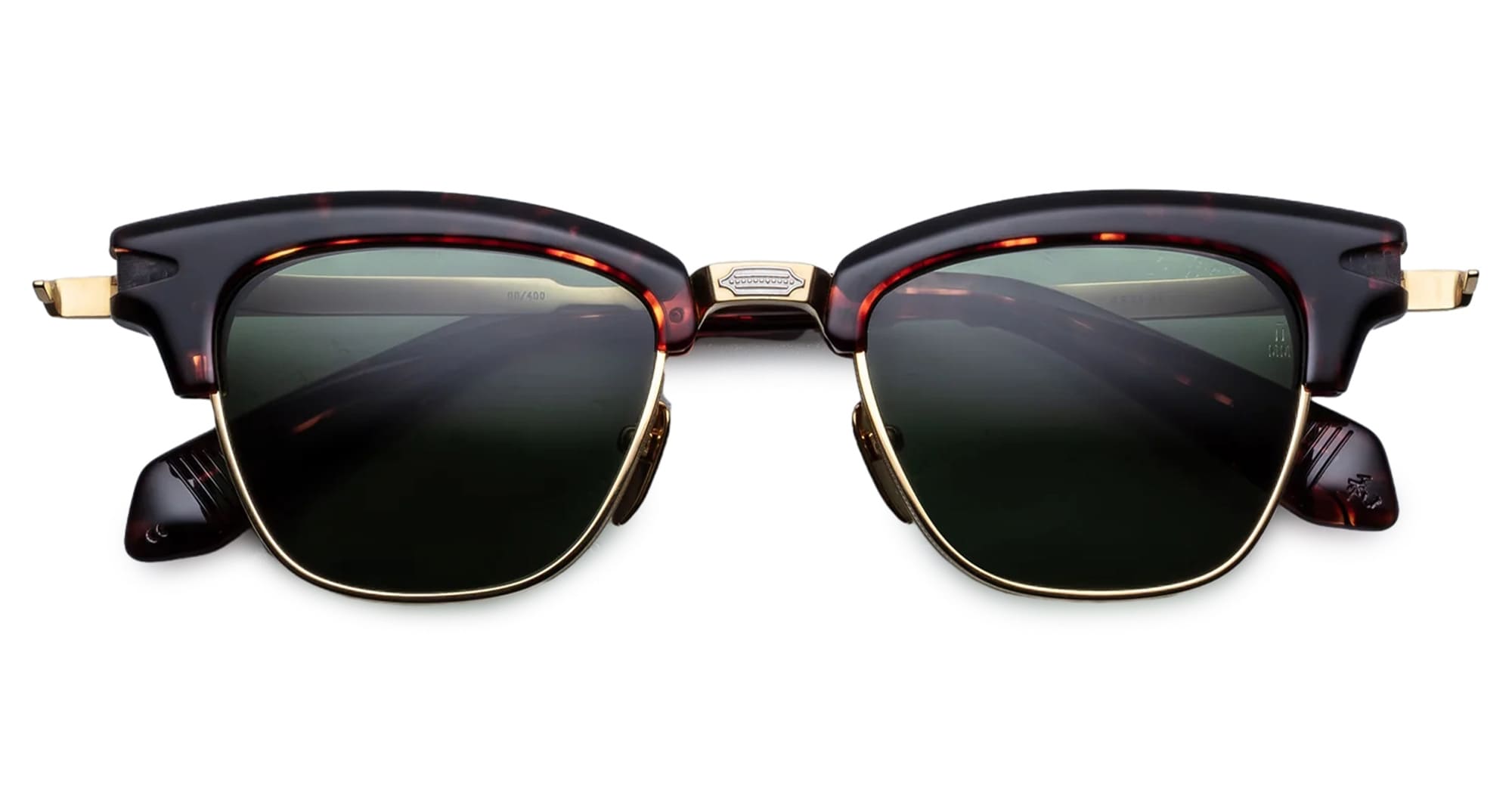 Ottica Mondello Roma - Jacques Marie Mage - JMMTQ-18Q - SARTRE - ETNA - Acetate, titanium - shape Clubmaster - Havana - EYEWEAR - SUNGLASSES - Unisex,Uomo,Donna,Women,Men - lens Green - Made In Japan