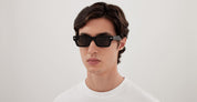 Ottica Mondello Roma - Bottega Veneta - BV1351S-001 - BV1351S-001 - BLACK - Acetate - shape Squared - Black - EYEWEAR - SUNGLASSES - Unisex,Uomo,Donna,Women,Men - lens Grey - Made In Japan