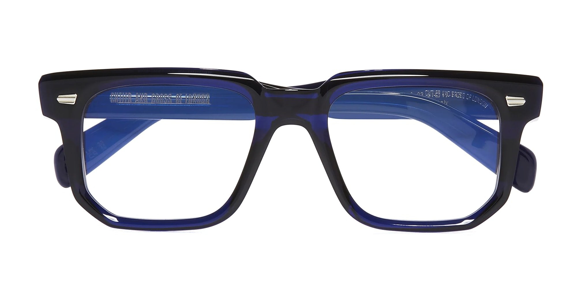 Ottica Mondello Roma - Cutler and Gross - CGOP-1410-49-03 - 1410 - CLASSIC BLUE NAVY RX - Acetate - shape Squared - blue - EYEWEAR - EYEGLASSES - Unisex,Uomo,Donna,Women,Men - lens Clear - Made In Italy