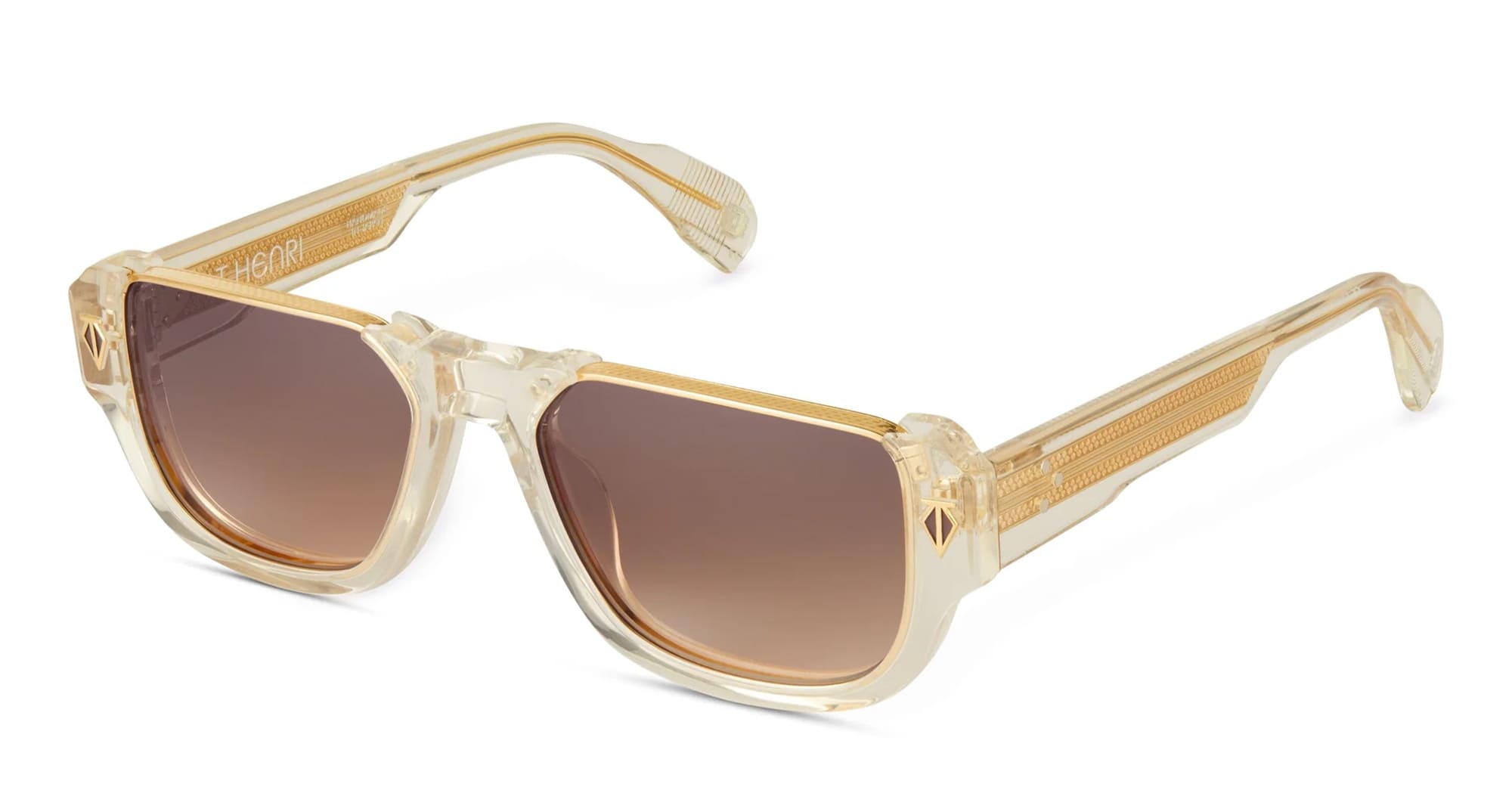 Ottica Mondello Roma - T HENRI - NCC - NETTUNO - CHAMPAGNE - Acetate - shape Oval - Champagne - EYEWEAR - SUNGLASSES - Unisex,Uomo,Donna,Women,Men - lens Gradient brown - Made In Japan