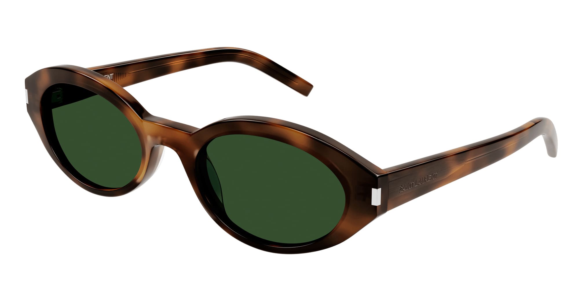 Ottica Mondello Roma - Saint Laurent - 30013809002 - SL 567-002 - HAVANA - Recycled acetate - shape Oval - Havana - EYEWEAR - SUNGLASSES - Donna,Women - lens Green - Made In Italy