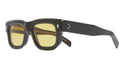 Ottica Mondello Roma - Cutler and Gross - CGSN-1402-50-01 - 1402 - YELLOW ON BLACK - Acetate - shape Squared - Black - EYEWEAR - SUNGLASSES - Unisex,Uomo,Donna,Women,Men - lens yellow - Made In Italy