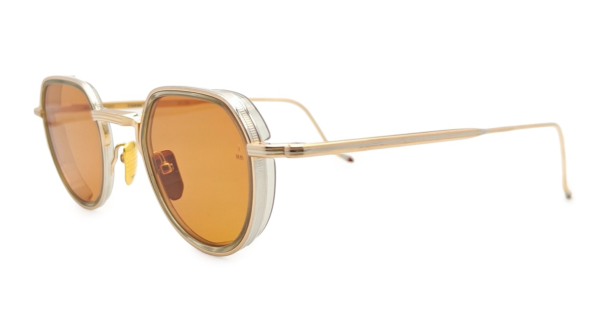 Ottica Mondello Roma - Jacques Marie Mage - JMMDI-L4 - DIXON - DARJEELING - beta titanium - shape Round - gold, silver - EYEWEAR - SUNGLASSES - Unisex,Uomo,Donna,Women,Men - lens Brown - Made In Japan