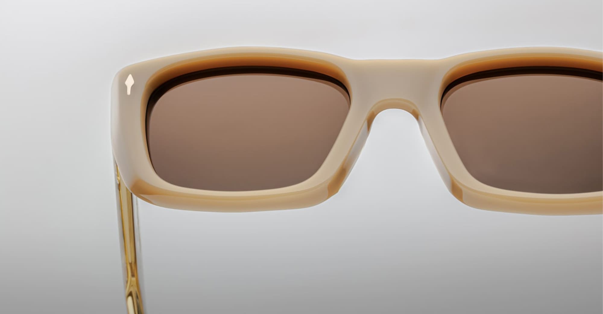 Ottica Mondello Roma - Jacques Marie Mage - JMMCO-15F - CORNICHE - CHATEAU - Acetate - shape Squared - beige - EYEWEAR - SUNGLASSES - Donna,Women - lens Brown - Made In Japan