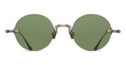 Ottica Mondello Roma - Matsuda - M5007.SG.AG.47 - M5007 - ANTIQUE GOLD / SAGE GREEN - Titanium - shape Round - Gold - EYEWEAR - SUNGLASSES - Unisex,Uomo,Donna,Women,Men - lens Green - Made In Japan