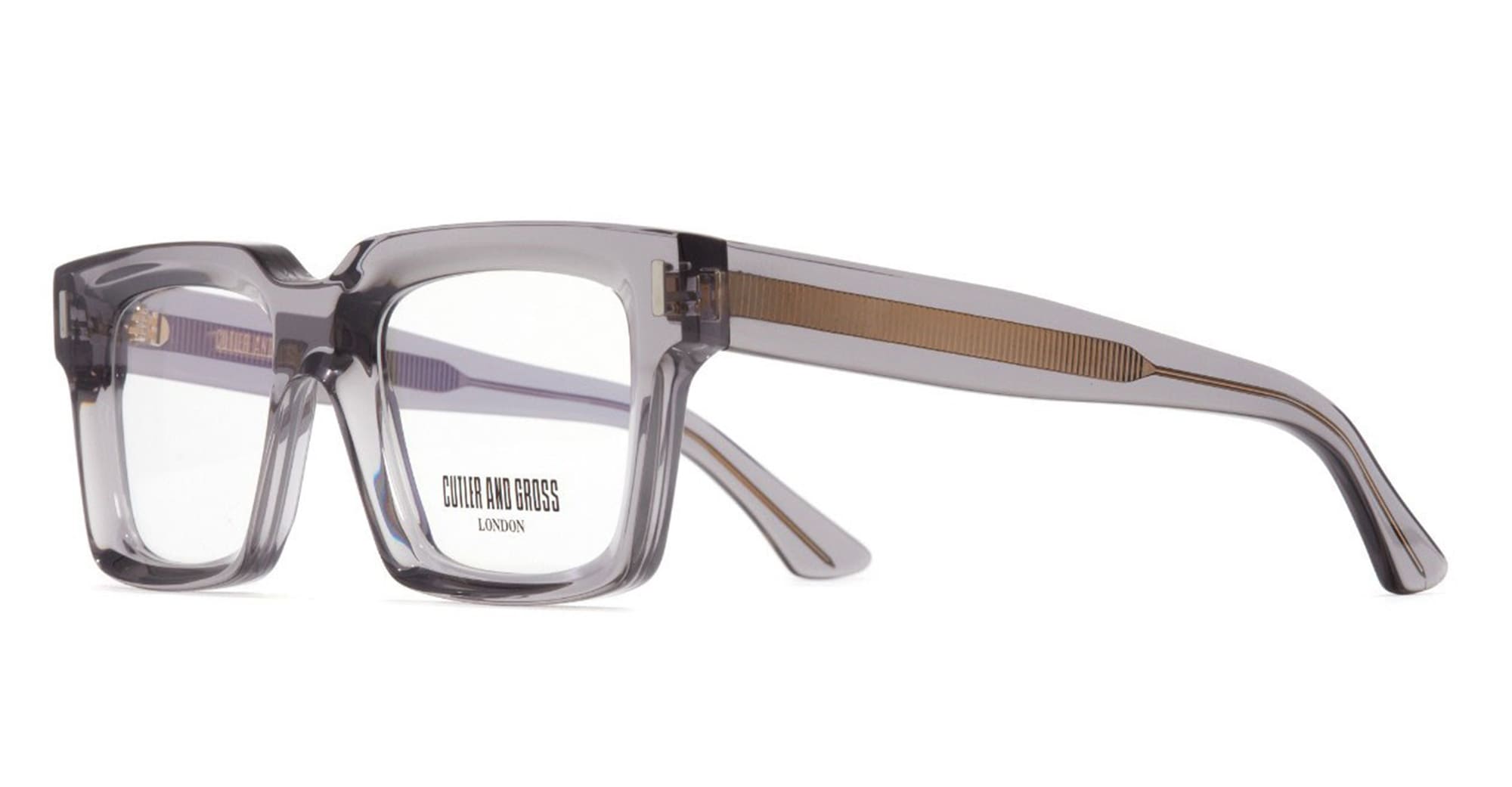 Ottica Mondello Roma - Cutler and Gross - CGOP-1386-52-11 - 1386 - SMOKE QUARTZ RX - Acetate - shape Squared - grey - EYEWEAR - EYEGLASSES - Unisex,Uomo,Donna,Women,Men - lens Clear - Made In Italy
