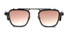 Ottica Mondello Roma - John Dalia - SCOTTY-C307 - SCOTTY-C307 - BLACK / CARBON EFFECT - metal, acetate - shape Squared - Black - EYEWEAR - SUNGLASSES - Uomo,Men - lens Gradient brown - Made In France