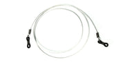 Leather cord brush art glass - white