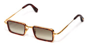 Ottica Mondello Roma - John Dalia - PIERCE-C120 - PIERCE - C120 Dark Brown Tortoise / 18k Gold  - Metal - shape Rectangular - tortoise, gold - EYEWEAR - SUNGLASSES - Unisex,Uomo,Donna,Women,Men - lens Gradient green - Made In France