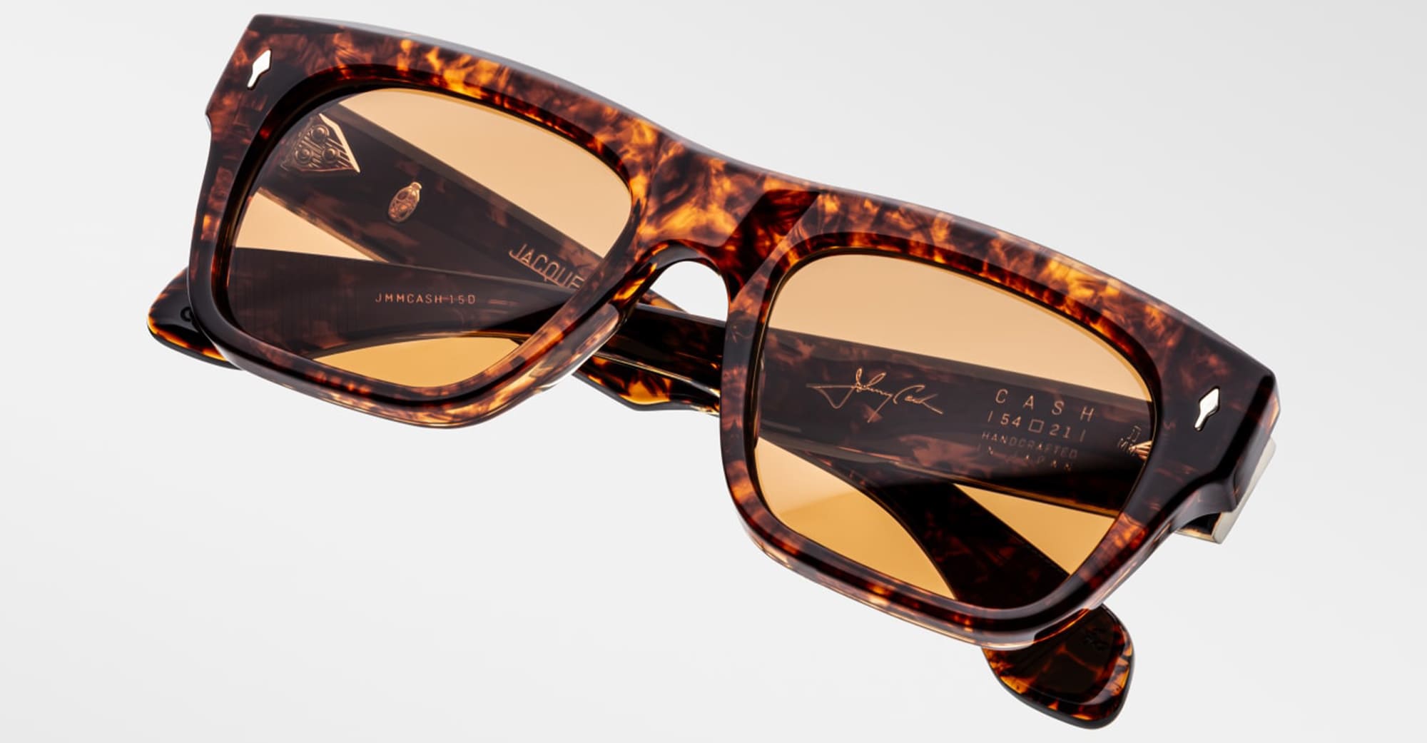 Ottica Mondello Roma - Jacques Marie Mage - JMMCASH-15D - JOHNNY CASH BY JMM: CASH - SAMOA - Acetate - shape  - Tortoise - EYEWEAR - SUNGLASSES - Uomo,Men - lens  - Made In Japan