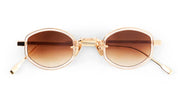 Ottica Mondello Roma - Sato - Mirac-RG-C-1 - MIRAC - Rose Gold / Crystal - Acetate, titanium - shape Oval - rose gold - EYEWEAR - SUNGLASSES - Unisex,Uomo,Donna,Women,Men - lens Gradient brown - Made In Japan