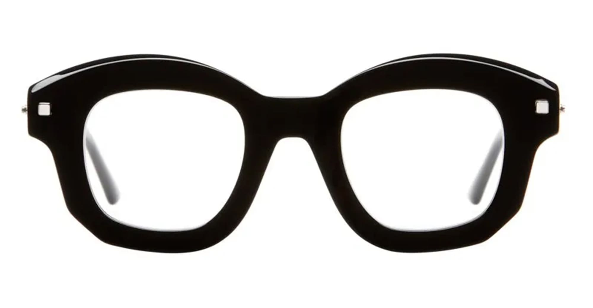Ottica Mondello Roma - Kuboraum - KRO0J1BSA0GH25OP - MASK J1 BSA - BLACK SHINE RX - Acetate - shape Squared - Black - EYEWEAR - EYEGLASSES - Unisex,Uomo,Donna,Women,Men - lens Clear - Made In Italy