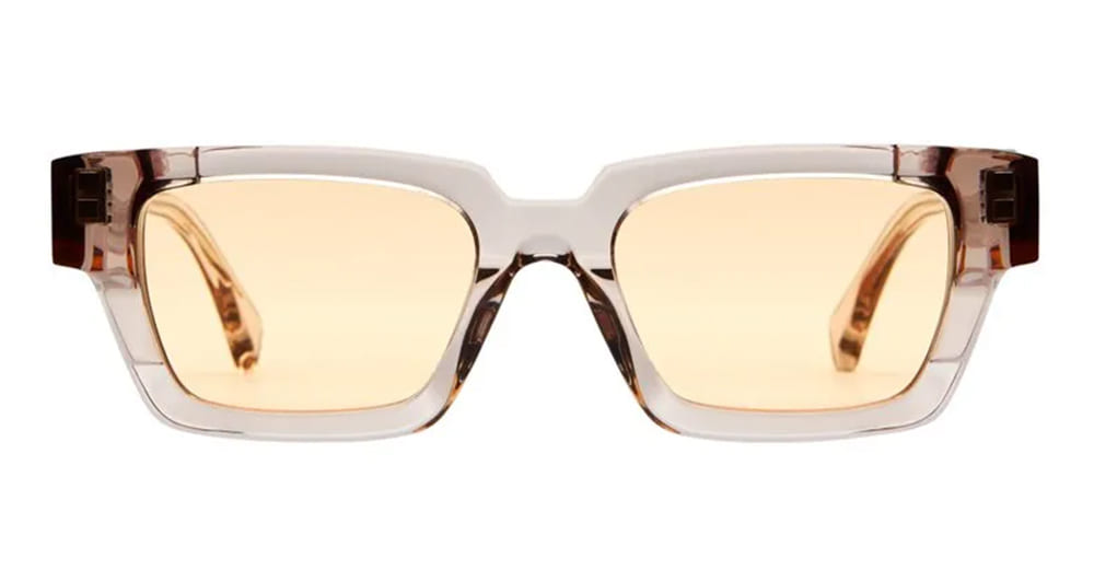 Ottica Mondello Roma - Kuboraum - KRSI01LWG000002R - MASK I01 LWG - LIGHT WARM GREY - Acetate - shape Rectangular - grey - EYEWEAR - SUNGLASSES - Unisex,Uomo,Donna,Women,Men - lens orange - Made In Italy