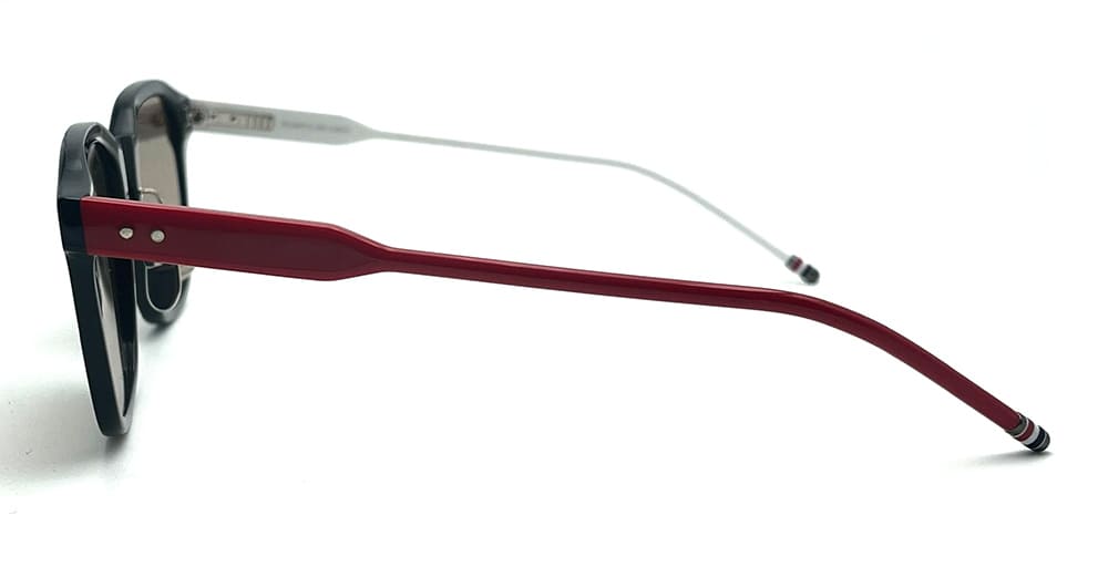 Ottica Mondello Roma - Thom Browne - UES934A-964-52-3N - RECTANGULAR - NAVY BLUE / RED / WHITE - Acetate - shape Rectangular - Blue Navy - EYEWEAR - SUNGLASSES - Uomo,Men - lens Gold - Made In Japan