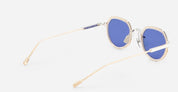 Ottica Mondello Roma - Sato - Belel-II-P-RG-1 - BELEL II - Platinum / Rose Gold - Titanium - shape Round - silver, gold - EYEWEAR - SUNGLASSES - Unisex,Uomo,Donna,Women,Men - lens Blue - Made In Japan
