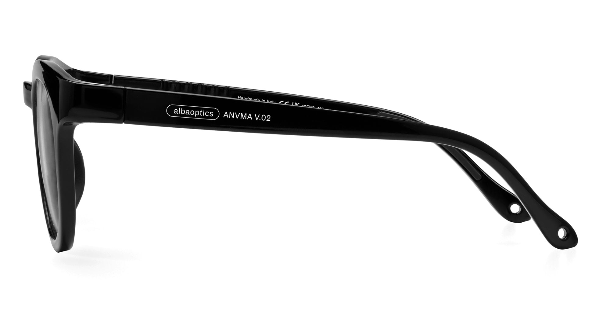 Ottica Mondello Roma - Alba Optics - 8050054517193 - ANVMA V.02 - BLACK RX - Tr90 - shape Panto - Black - EYEWEAR - EYEGLASSES - Unisex,Uomo,Donna,Women,Men - lens Clear - Made In Italy