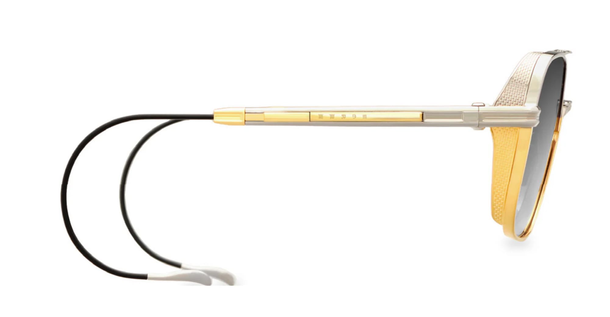 Ottica Mondello Roma - DITA - DES011-A-03 - EPILUXURY 11 - BLACK PALLADIUM / 22K YELLOW GOLD - Acetate, titanium - shape Navigator - Black, gold - EYEWEAR - SUNGLASSES - Uomo,Men - lens Gradient grey - Made In Japan