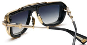Ottica Mondello Roma - T HENRI - GTCA - GTO - OBSIDIAN - Titanium - shape Navigator - gold, black - EYEWEAR - SUNGLASSES - Unisex,Uomo,Donna,Women,Men - lens Gradient blue - Made In Japan