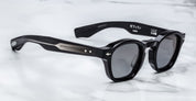 Ottica Mondello Roma - Jacques Marie Mage - JMMZP-10Y1 - DECADE COLLECTION: ZEPHIRIN - DECADE - Acetate - shape Squared - Black - EYEWEAR - SUNGLASSES - Uomo,Men - lens Gradient grey - Made In Japan