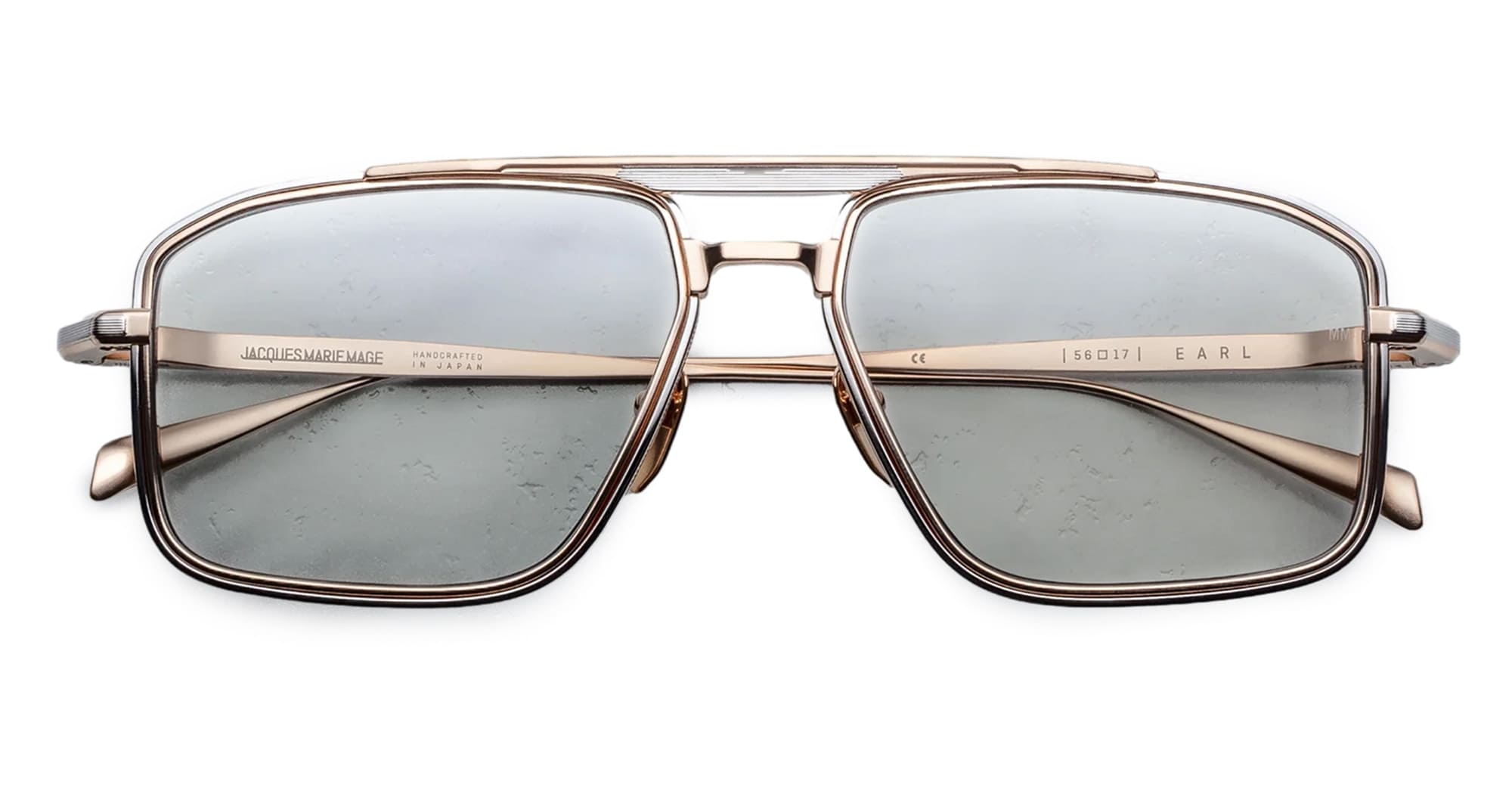 Ottica Mondello Roma - Jacques Marie Mage - JMMER-54 - EARL - ALTAN - Titanium - shape Navigator - Gold - EYEWEAR - SUNGLASSES - Unisex,Uomo,Donna,Women,Men - lens Green - Made In Japan