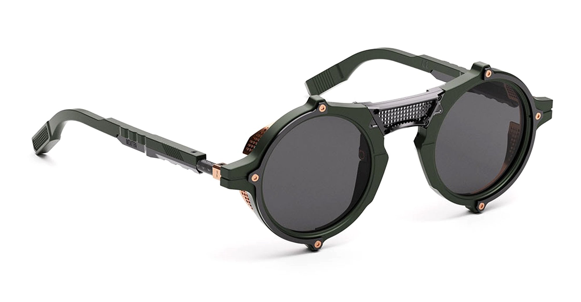 Ottica Mondello Roma - Movitra - NOMAD 01 C1 - NOMAD 01 C1 - SOLID ARMY GREEN / GREY LENS - Acetate, metal - shape Round - green, grey - EYEWEAR - SUNGLASSES - Unisex,Uomo,Donna,Women,Men - lens Grey - Made In Italy