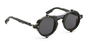 Ottica Mondello Roma - Movitra - NOMAD 01 C1 - NOMAD 01 C1 - SOLID ARMY GREEN / GREY LENS - Acetate, metal - shape Round - green, grey - EYEWEAR - SUNGLASSES - Unisex,Uomo,Donna,Women,Men - lens Grey - Made In Italy
